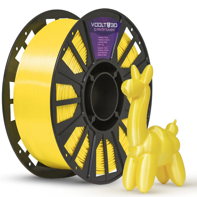 Filamento PLA Amarelo V-Silk High Speed Premium - 1Kg
