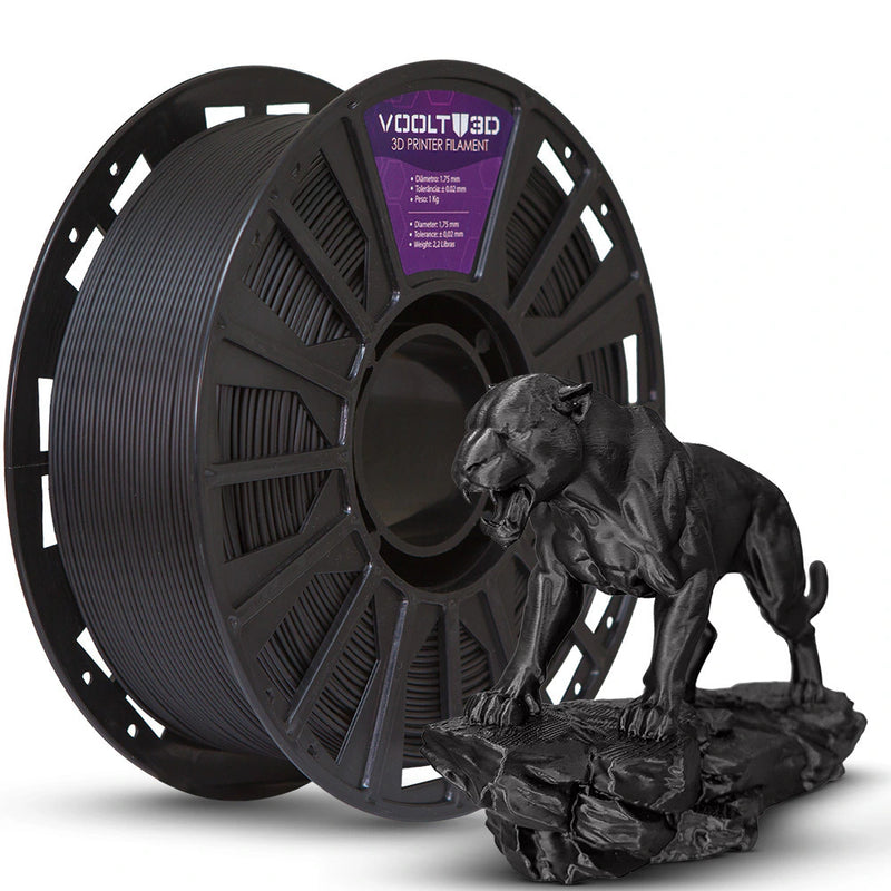 Filamento PLA Preto Velvet High Speed Premium - 1Kg